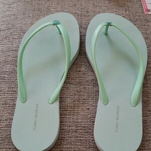 Tory Burch Mint Green Flip Flops